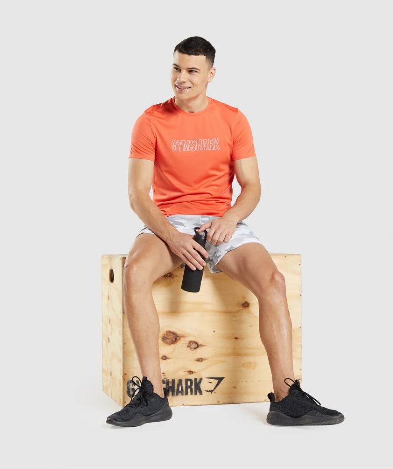 Men's Gymshark Arrival Graphic T-Shirts Orange | NZ 4SFZMP